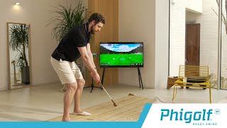 Now on Kickstarter Phigolf The Worlds First ThreeInOne Home Golf Simulator [upl. by Allbee]