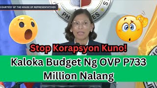 OVP Budget of Sara Duterte Down To P733 million from P204B  saraduterte ovpbudget [upl. by Orelee]