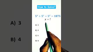 Solving Exponential Equation with base 5 shorts maths [upl. by Inacana]