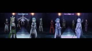 SAO 2 Opening 2 and 3 quotCouragequot Dual Screen [upl. by Irakab]