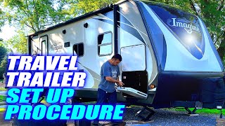 RV Set Up Procedure  Properly amp Easily Set Up A Travel Trailer at a Campsite [upl. by Gnouv877]