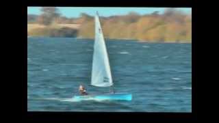 HADRON H1 dinghy sailing in 25 knots wind [upl. by Leahplar]