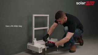 Mounting the SolarEdge Energy Bank floormounted Tutorial 14 [upl. by Novi]