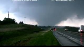 Huge EF5 wedge tornado near El Reno Oklahoma May 24 2011 [upl. by Nwadal]