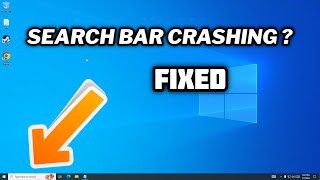 FIX Search Bar Crashing in Windows 10  2024 [upl. by Kendall460]