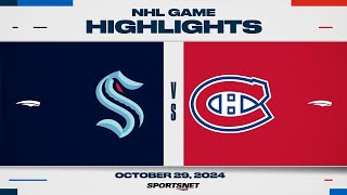 NHL Highlights  Kraken vs Canadiens  October 29 2024 [upl. by Enrika]