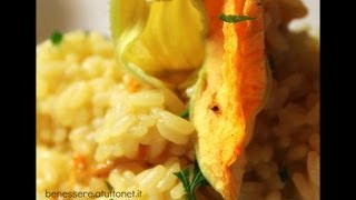 Risotto con fiori di zucca ricetta light [upl. by Bogosian]