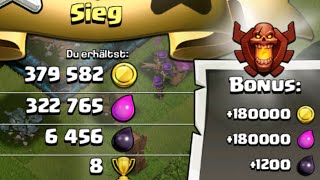 GERMAN destroying a FULLY MAXED BASE with babarians and archers lvl 7 [upl. by Eremaj704]