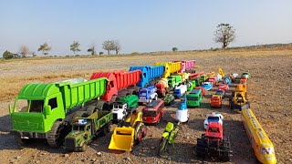 Mobil Truk Tronton Panjang Bongkar Pasir Temukan Mobil Mobilan Oleng Pesawat Mobil Balap Excavator [upl. by Chung]