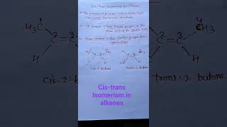 cis trans isomerism in alkenes neet bsc 11th 12th [upl. by Evod322]