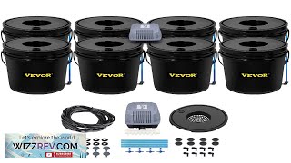 VEVOR DWC Hydroponic System 5 Gallon 8 Buckets Deep Water Culture Growing Review [upl. by Buddy]