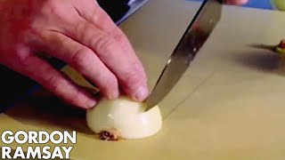 Dicing An Onion  Gordon Ramsay [upl. by Aesoh]