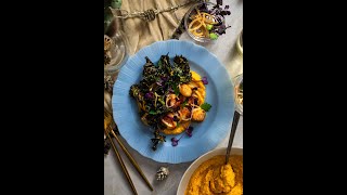 Seared Scallops with Butternut Celeriac Mash shorts [upl. by Marlane69]