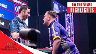 BEST EVER EURO TOUR SESSION  Day Two Evening Highlights  2024 European Darts Grand Prix [upl. by Haidabej]