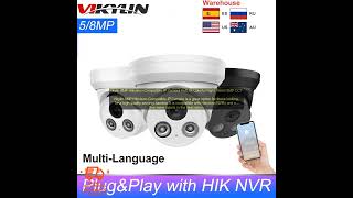 1005002055995060 Vikylin 8MP Hikvision Compatible IP Camera PoE IR Colorful Night Visio [upl. by Thursby]