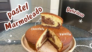 PASTEL MARMOLEADO DELICIOSO 🍰 TORTA MARMOLADA ESPONJOSA [upl. by Mailiw]