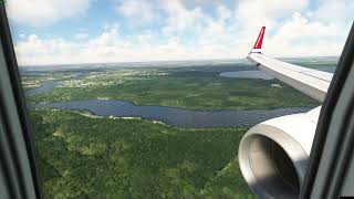 MSFS  landing at Berlin Brandenburg Airport  PMDG Norwegian 737 [upl. by Gord422]