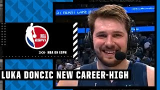 Luka Doncic 50PIECE 🔥 Reacts to NEW CAREERHIGH 51 PTS against Clippers  NBA on ESPN [upl. by Astera]