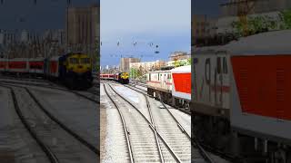 Two trains on same tracks train railroad [upl. by Htieh]