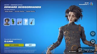 New Edward ScissorHands Skin Tuesday October 15 2024￼ ItemShop [upl. by Hoshi]