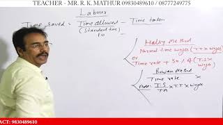 Introduction to Labour  HS 2016  Labour costing  Mathur Sir Classes [upl. by Ellett716]