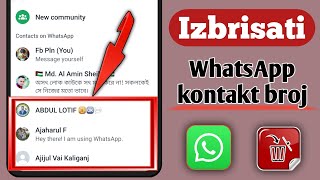 Kako izbrisati WhatsApp kontakt  Uklonite Whatsapp kontakt [upl. by Neehcas796]