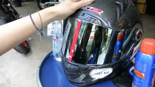 How to Make Motorcycle Helmet Windshield Water Repellent  VuPlex® [upl. by Latnahs706]