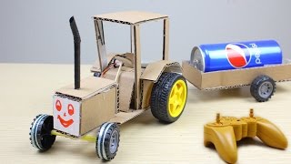 How to Make a Simple Remote Control Tractor At Home  Mr H2 [upl. by Sileas]