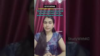 EctothermsampEndothermstrending tricks biology exam neet ytshorts subscribe like easy study [upl. by Eidas626]