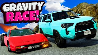 Downhill JUPITER GRAVITY Race Ends in BIG CRASHES in BeamNG Drive Mods [upl. by Adnotal]