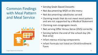 CACFP Annual Training Common Findings and Errors [upl. by Traweek]