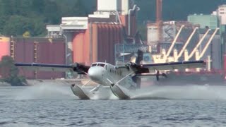 Twin Otter Approach and Landing at the Vancouver Harbour Airport [upl. by Ariane]