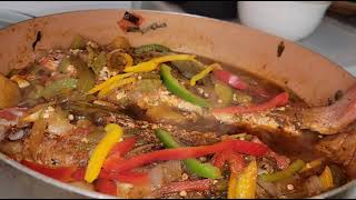 How to Cook Brown Stew Fish  Red Snapper Whole Fish Recipes  Jamaican Food Recipes Snapper Fish [upl. by Tzong]