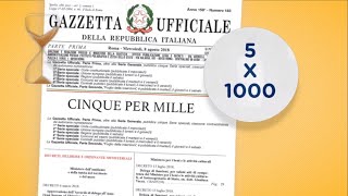 Cinque per mille  La riforma del Terzo settore in 100 secondi [upl. by Llednav]