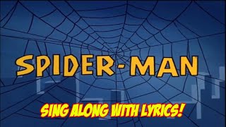 SpiderMan 1967 cartoon theme song  lyrics on screen [upl. by Abernathy]