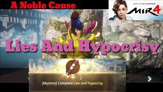 lies and hypocrisy A Noble Cause Mysteries Mir4 tagalog guide [upl. by Ecyal]