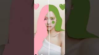 Which side do you prefer pink or green🩷💚blackpinkkpop pinkvenomchallengelisarosejisoojennie [upl. by Wollis]