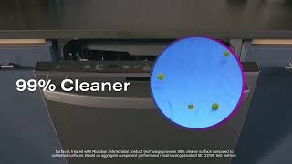 A cleaner dishwasher from GE Profile with an UltraFresh System plus Microban® [upl. by Anoed]