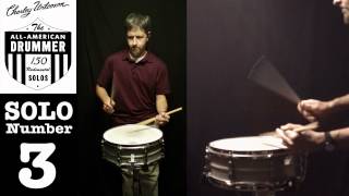 Wilcoxon All American Drummer No 3 Snare Solo [upl. by Sibilla]