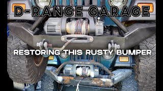 Rusty Jeep Bumper Restoration and Repair 1997 Jeep Wrangler TJ [upl. by Sidell]