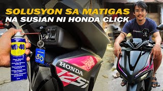 SOLUSYON SA MATIGAS NA SUSIAN NI HONDA CLICK  FIXED SHUTTER KEY LOCK MALFUNCTION [upl. by Llenrev]