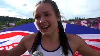 Isabelle Boffey GBR after winning Gold in the 800m [upl. by March]