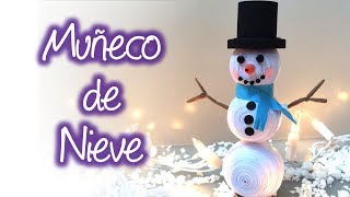 Muñeco de nieve de filigrana Quilling Snowman [upl. by Jezreel]