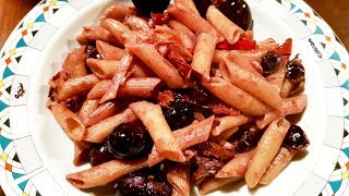 438  Penne olive fresche e pomodori secchie ti lecchi anche lorecchi pasta facile e genuina [upl. by Susy]