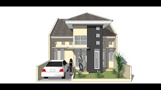 Sketchup tutorial membuat rumah minimalis dengan sketchup [upl. by Abekam302]