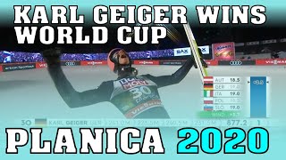 Unglaublich Karl Geiger gewinnt die Skiflug WM in Planica alle 4 Sprünge [upl. by Rosinski167]