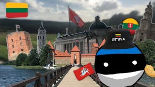 Estoniaball Visits Lithuania [upl. by Aihsekan600]