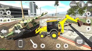 JCB And Tow Dino Vs Tank  Indian bike Driving 3D  Android Games Only [upl. by Ahsercal]