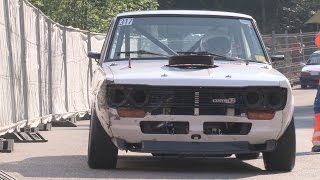 Awesome Sound Datsun 510 Bluebird V8 57  Bergrennen Hemberg 2014 [upl. by Hoashis]