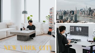 Minimal NYC Apartment amp Desk Setup Tour feat Elliot Choy [upl. by Ayekram565]